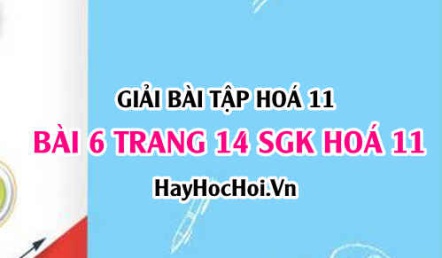 Giải bài 6 trang 14 SGK Hoá 11: Sự điện li của nước (H2O), khái niệm pH, chất chỉ thị Axit Bazơ